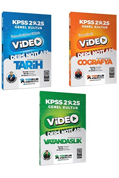 Yediiklim Yayınları 2025 Kpss Atölye Serisi Genel Kültür Tarih Coğrafya Vatan...