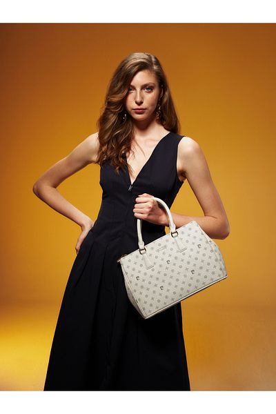 Pierre Cardin Geantă de umăr pentru femei cu monogramă albă 05PO25Y10329