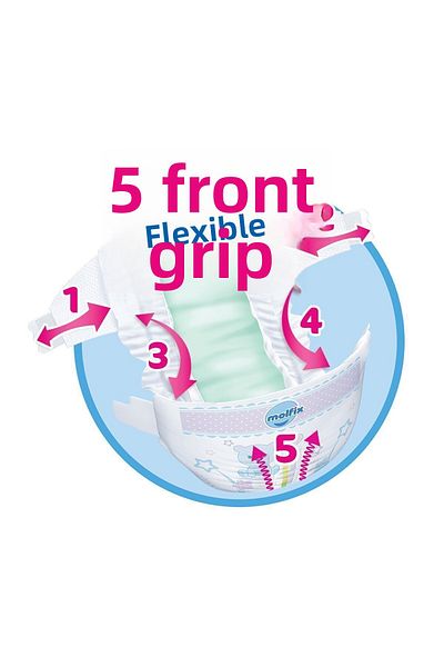 Molfix Baby Diapers Size 5 Junior Plus Ultra Economical Package 72 Pieces