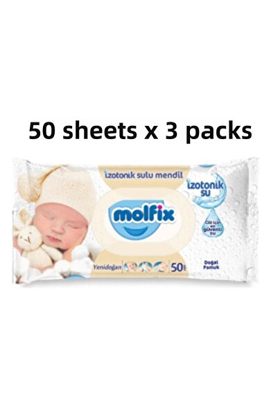 Molfix مناديل مائية متساوية التوتر لحديثي الولادة 150 قطعة