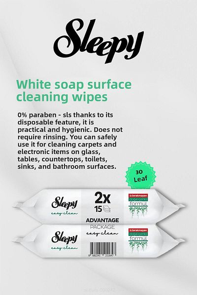 Sleepy 150 Pieces of White Soap Towels, Lavender Furniture Polish Gift