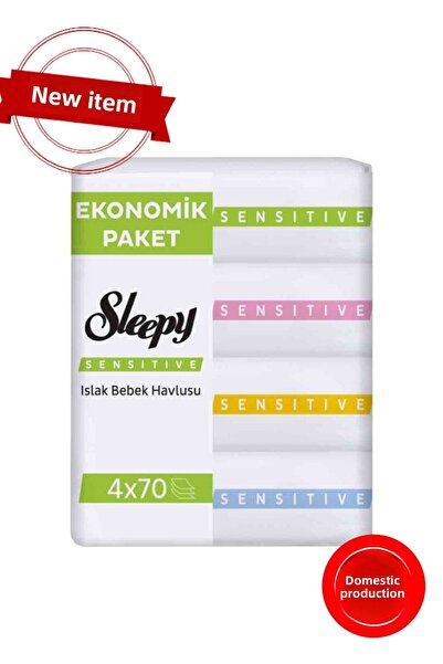 Sleepy Sensitive Wet Baby Wipes 4 Packs of 70 280 Sheets