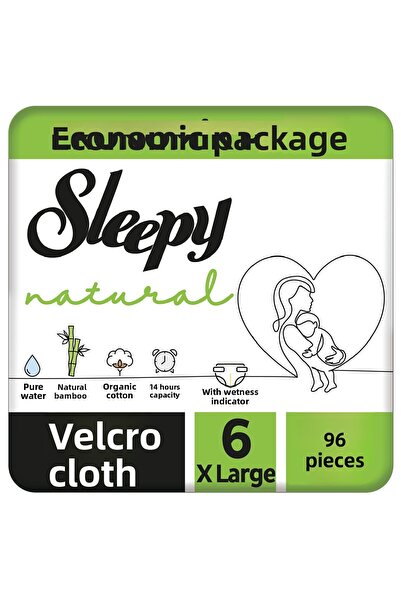 Sleepy حفاضات أطفال طبيعية عبوة اقتصادية مقاس 6 32×3 96 قطعة