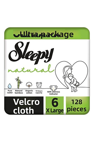 Sleepy عبوة ناتشورال ألترا حفاضات أطفال مقاس 6 إكس لارج 128 قطعة