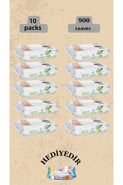 Baby Turco Softcare Aloe Vera Wet Baby Towel 10X90 Sheets