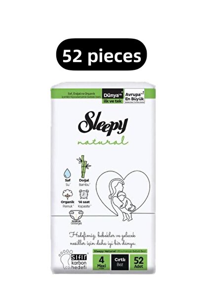 Sleepy عبوة جامبو الطبيعية الضخمة - حفاضات أطفال مكونة من قطعتين، مقاس 4 ماكس...