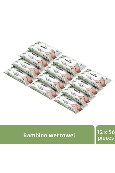 Bambino Wet Towels 56pcs x12