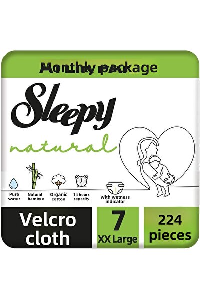 Sleepy حفاضات أطفال ناتشورال مقاس 7 56×4 224 قطعة