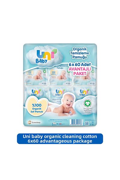 Uni Baby Bebek Temizleme Pamuğu 6*60