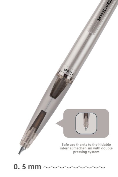 Serve Swell Mechanical Pencil Metallic Silver 0.7 mm