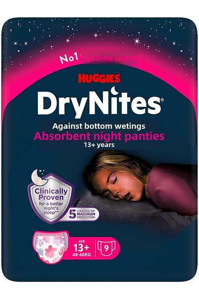 DryNites Night Panties / Panties Diaper Girls Clothes 13 Years 48-60kg X Large 27 Pieces (3Pk * 9)