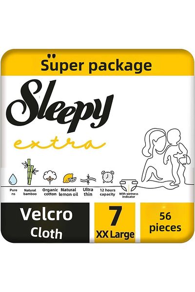 Sleepy Extra Daily Activity Size 7 Xx Large 56 Pack Baby Diapers
