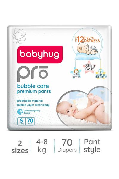 Babyhug Pro Bubble Care Premium Pant Style Diapers Size 2 - 70 Pieces