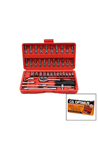 Go İthalat 46 Pieces Socket Set with Plastic Box (4738)