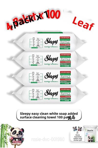 Sleepy 100Pcs Easy Clean Surface Cleaning Towels - X 4 and Rosie Cotton