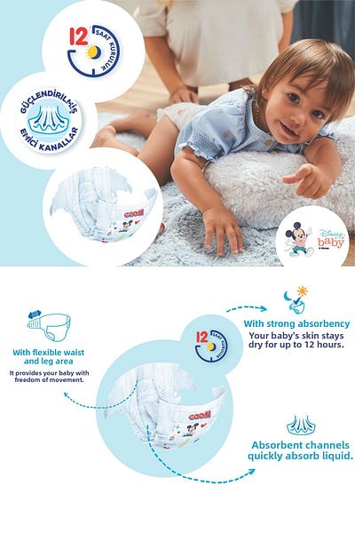 Goo.n Happy Baby Advantageous Opportunity Package - Size 3 Taped Baby Diapers, 12 Hours Dryness, 144 Pieces