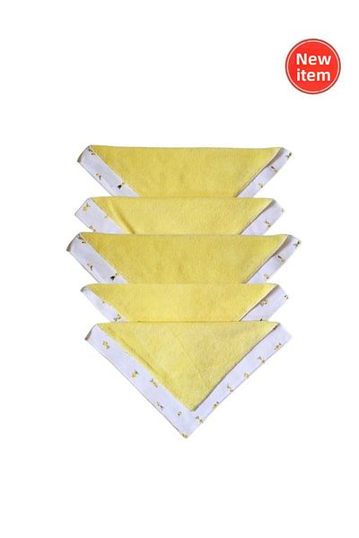 PAMUK HANIM 5-Piece Mouth Wipes Cotton Combed Combed+Pico Fabric Baby-Neonborn Cleaning Sweat Cloth 26X26Cm