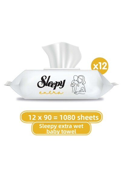 Sleepy منشفة أطفال رطبة جدًا 12x90 (1080 ورقة)