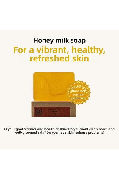 dionesse Honey Milk Soap 120 Gr - Natural Moisturizing, Firming and Supporting Skin Comfort Soap
