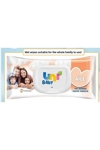 Uni Baby Family Wet Wipes 90 Sheets 4 Pieces