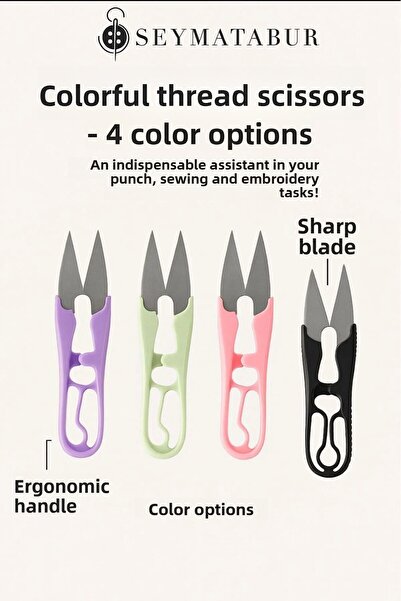 BALIM ÖRGÜ EVİ Foarfece colorate pentru fire Roz Punch Cusut Broderie punct în cruce