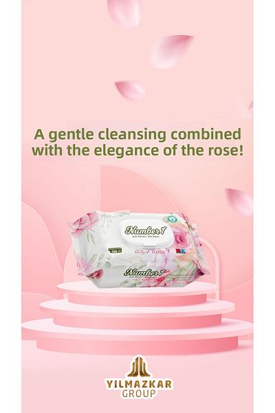 Number 1 Rose Baby Wet Wipes 120X3