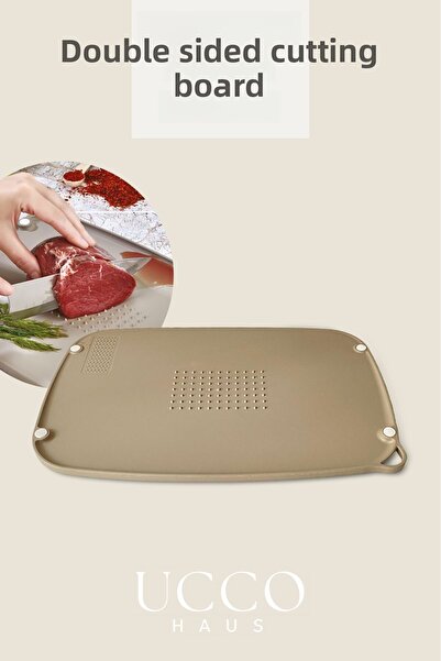 UCCO Double Sided Anti-Slip Cutting Board |   Practical Plastic Cutting Board...