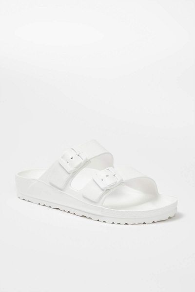 TRENDYOL SHOES Γυναικείες παντόφλες White Double Banded Eva Light Sole TAKSS25TE00065