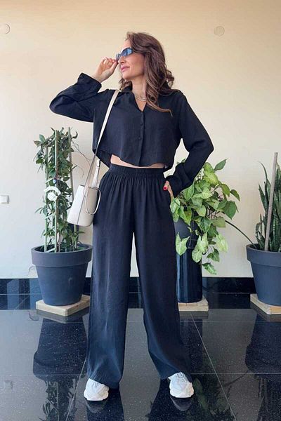 Clothing palette Crop Shirt - Pants Suit