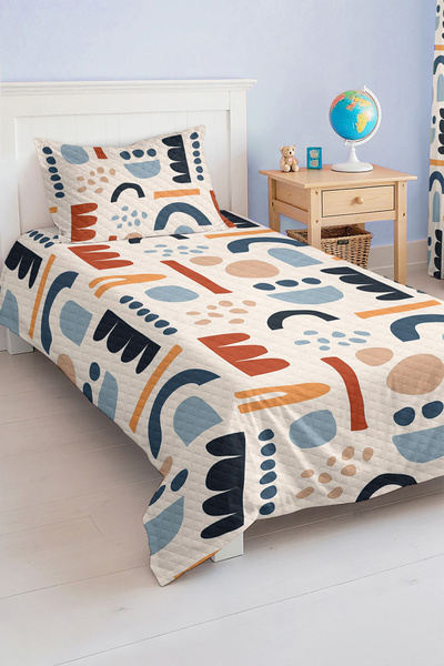 Realhomes Pique Set Bedspread for Children's and Teenager's Room Designed with Vibrant Colors