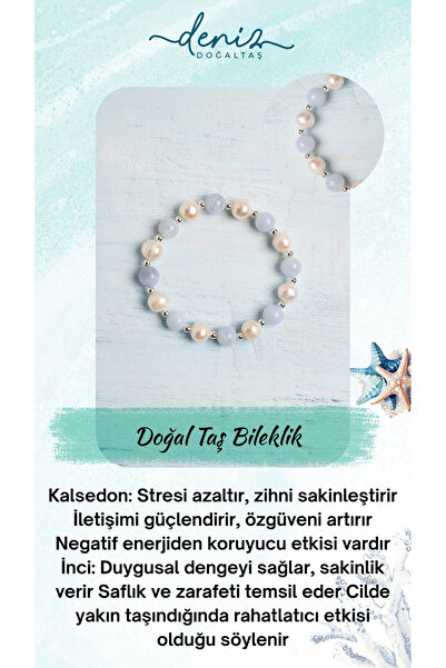 Deniz Doğal Taş سوار من العقيق واللؤلؤ الطبيعي المعتمد