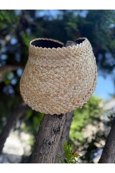 Axesoire 14708 Beige Straw Visor Hat