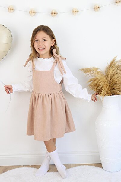 MiaBaby طقم فستان مخملي مكون من قطعتين