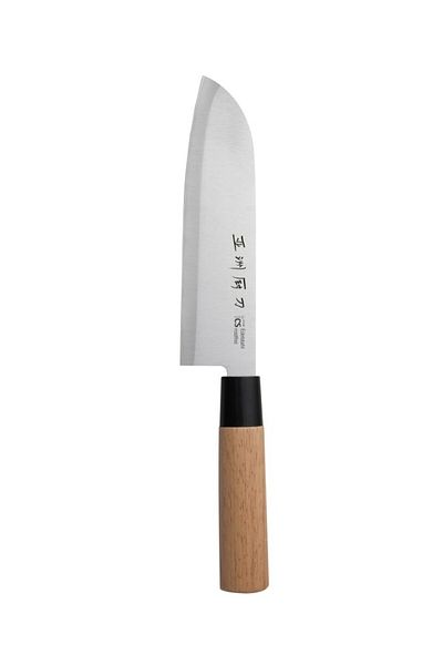 Alpina Authentic Japanese Santoku Knife Sharp 18 Cm Osaka Stainless Steel-wood