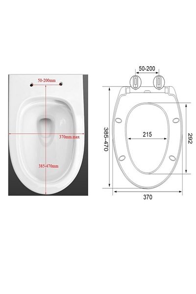 vivo Capac toaleta cu inchidere lenta, alb, Vivo WTS-113-WHITE