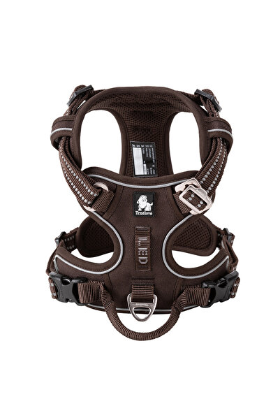 True Love Alüminyum D-halkalı, Ergonomik, Kahverengi Göğüs Tasması