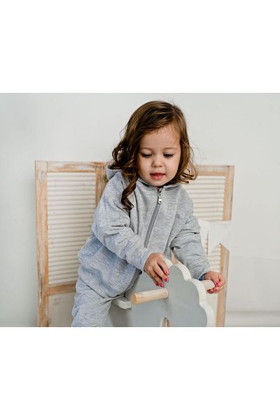 MiaBaby سترة بغطاء للرأس مع سحاب