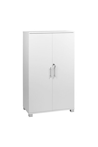 ECM 3 Raflı Kapaklı Ofis Dosya ve Evrak Dolabı Klasör Dolabı Anahtarlı Arşiv Dolabı Kapaklı Modern Raf