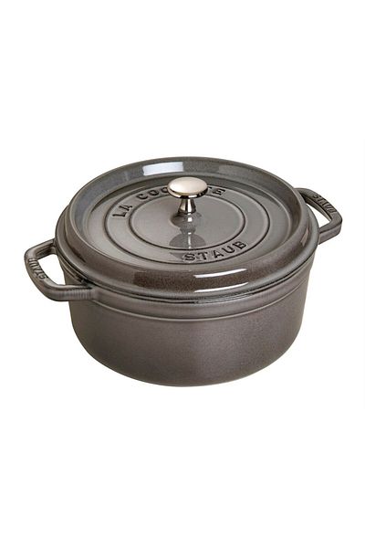 STAUB La Cocotte 26 cm Graphite Gray Round Cast Pot