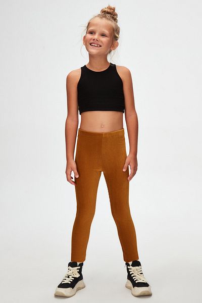LOVETTI Mustard Girl's Corduroy Leggings
