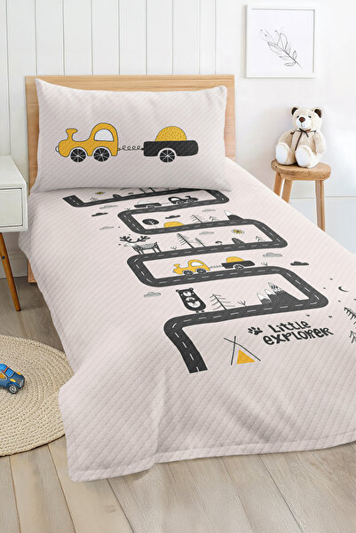 Realhomes مجموعة مفرش سرير منقوشة لغرفة الأطفال والمراهقين من Roadside Vehicles