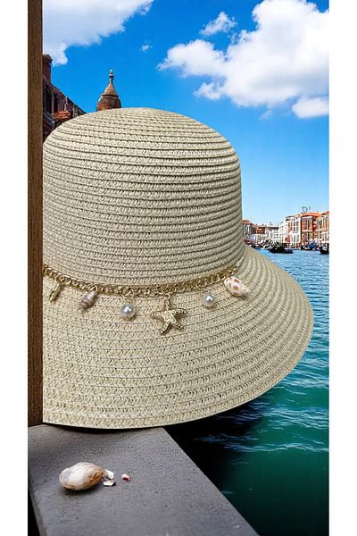 BY SCK Women's Straw Hat Summer Beach Hat Premium Quality - Foldable - Adjustable to Head