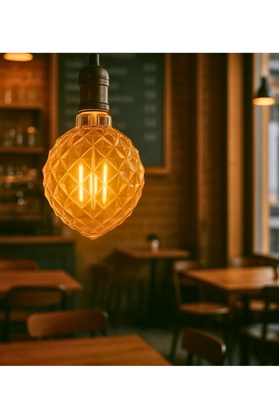 CONANA Özel Tasarım E27 Rustik Ampul Vintage Amber 2700K (4,5W - 500 Lümen)-(...