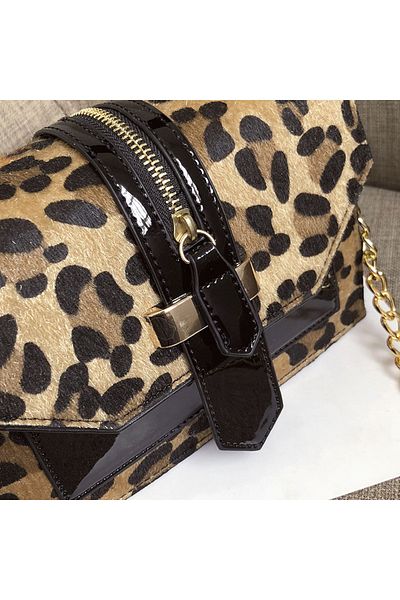 Generic Women Fashion Crossbody Bag Leopard Print Small Square Crossbody Bag, Leather Handbag