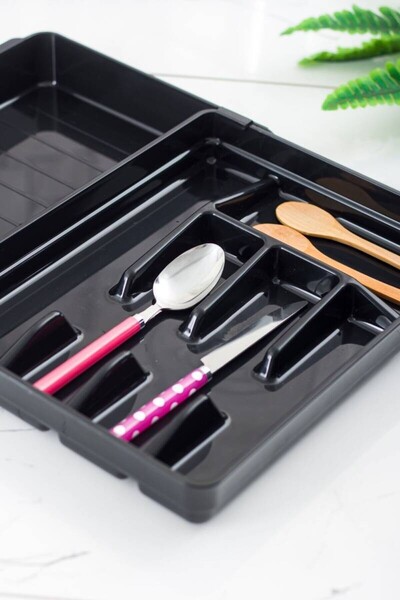 Depa Acrylic Black Adjustable Drawer Holder & Drawer Organizer (35*28*5 / 35*44*5)