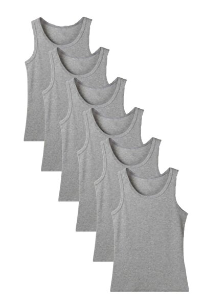 Tezzgelsin Σετ 6 γκρι βαμβακερά εσώρουχα για αγόρια