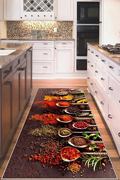 farbala Siyah Gri Efektli Yıkanabilir Kaymaz Taban Leke Tutmaz Yıkanabilir İn...