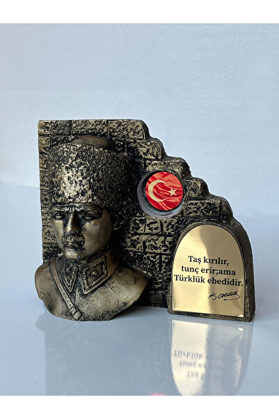 Teknookul Atatürk Büstü Bayraklı Masaüstü Ve Ofis Için Şık Dekoratif Biblo