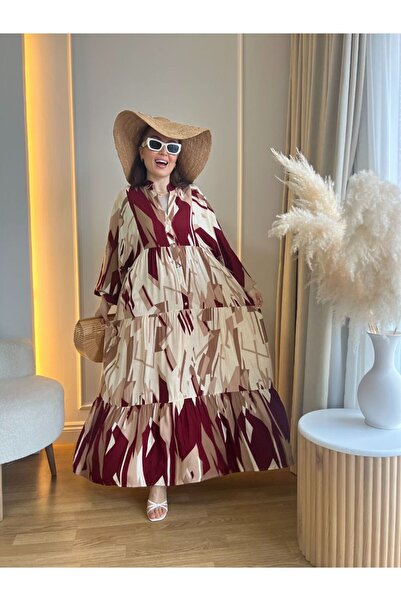 BURCU TESETTÜR فستان فيسكوز brc1131