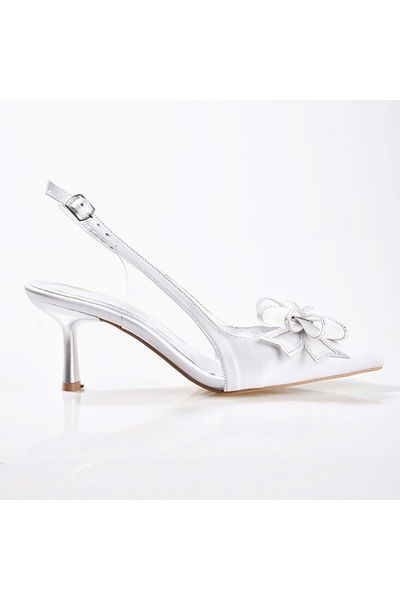MISS JENA Women's Bow Short Heel Stiletto